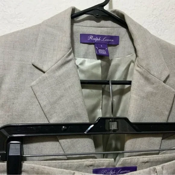 Ralph Lauren Purple Label suits Gray 100% Merino Wool Blazer 6/ pants 4 USA - Picture 5 of 13